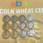 [Lot of 12 Coins] Lincoln Wheat Ear Cents (Good-VF)  Plastic Protectors Included