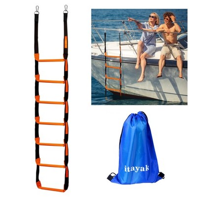 Itayak Boat Rope Ladder, 7 Step Boat Ladder, Foldable Assist Boarding Outdoor...