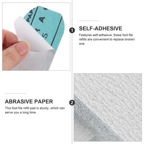 50 Pcs Foot File Sandpaper Sheet Grinder Refills Skin Remover Supplies - Picture 10 of 12