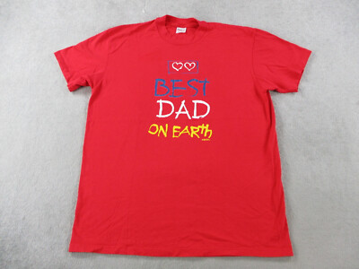 VINTAGE Stedman Shirt Men Extra Large Red Single Stitch USA Made Fathers Day Dad