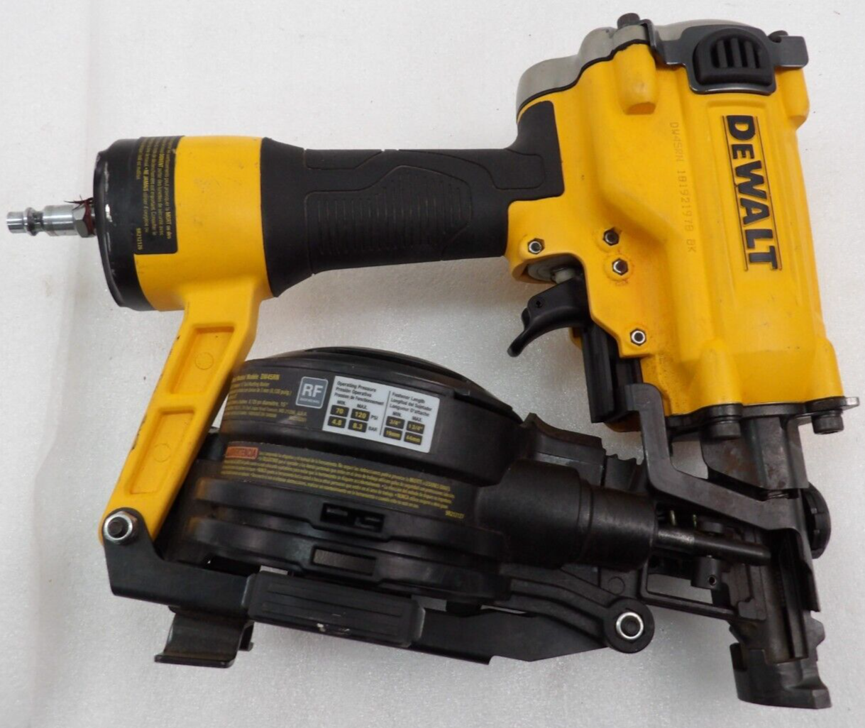 DEWALT DW45RN 15 Degree Coil Roofing Air Nailer 3/4” to 13/4” eBay