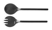 Wenko Edelstahl Salatbesteck Nagy Schwarz 2-Teilig SalatlöFfel Salatgabel