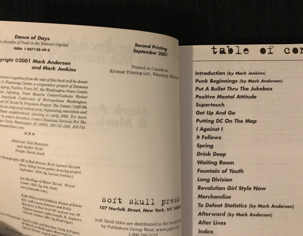 MARK ANDERSEN / DCハードコア伝記/DANCE OF DAYS Dance of Days: Two Decades of Punk in the Nation's Capital