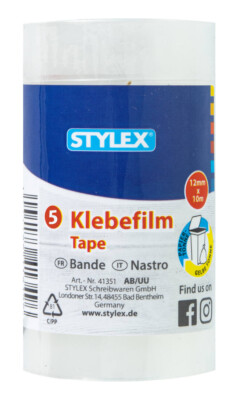 Klebefilm, 5 Rollen, 18 mm x 33 m [Stylex 41351]