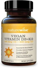 NatureWise Vegan Vitamin D3 5000iu (125 mcg) + Vitamin K2 EXP:08/26