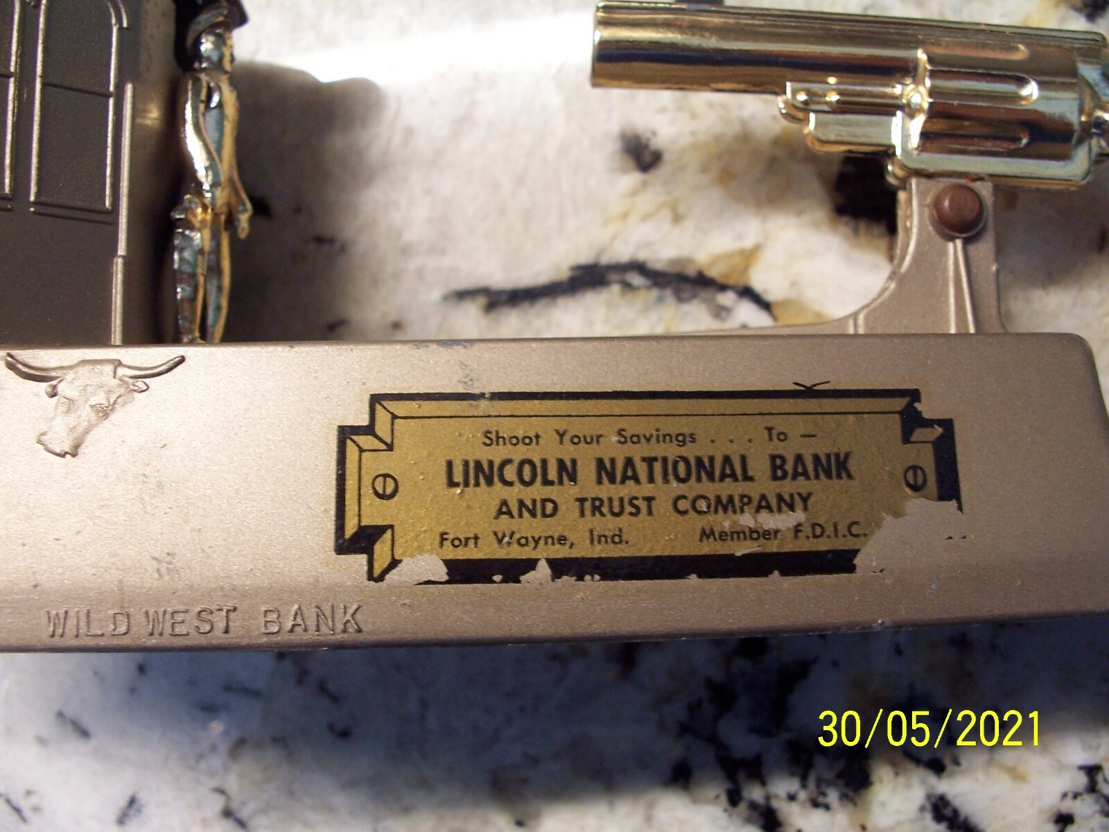1950's Mechanical Bank Lincoln National Bank Fort Wayne In KEY eBay