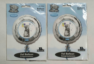2-er Set - Folienballon, Ø 45 cm, Gratulation zur Geburt, Rundform, Anagram