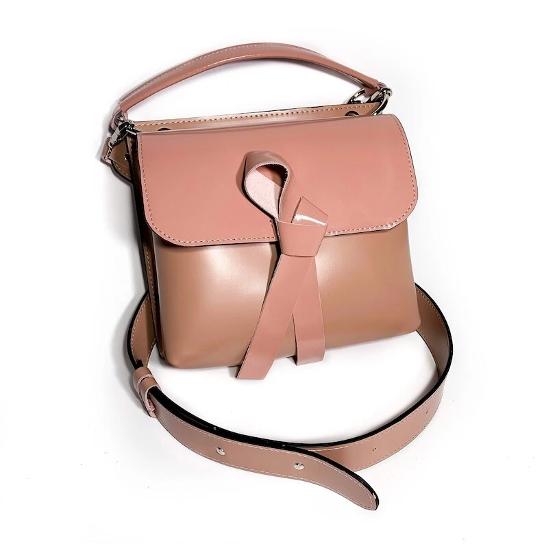 COACH Borsa a tracolla donna VERA PELLE borsetta donna rosa beige borsetta tracolla