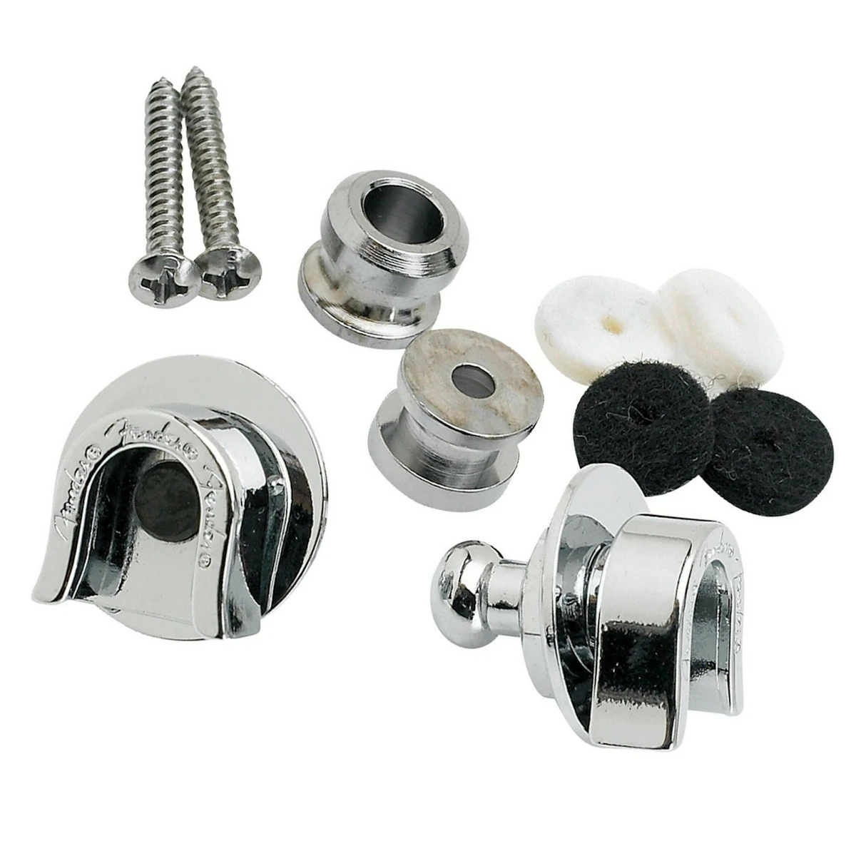 Fender Strap Locks and Buttons Set - Chrome