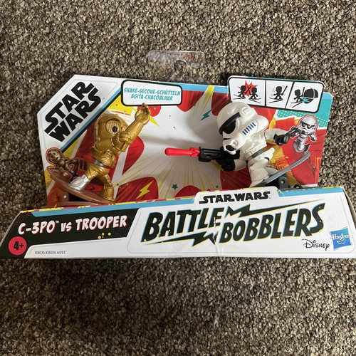 Star Wars Battle Bobblers Darth Vader Vs Luke Skywalker - Figure Agganciabili Bobbling, Confezione Da 2, Giocattoli Per Bambini 4+ Anni