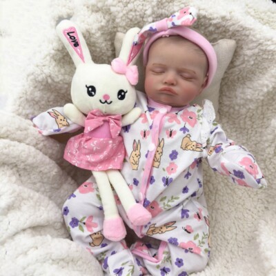 18inch Newborn Lifelike Reborn Baby Doll Sleeping Newborn 3D Skin With Toy Gifts