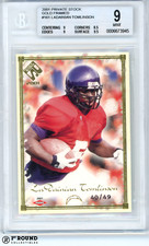 POP 1: LaDainian Tomlinson RC BGS 9: 2001 Private Stock Gold Framed Rookie /49