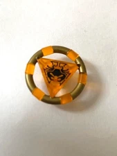 LEGO Parts: Ring Atlantis Treasure Key, Grab, Prt# 87748, Gold w Orange Triangle