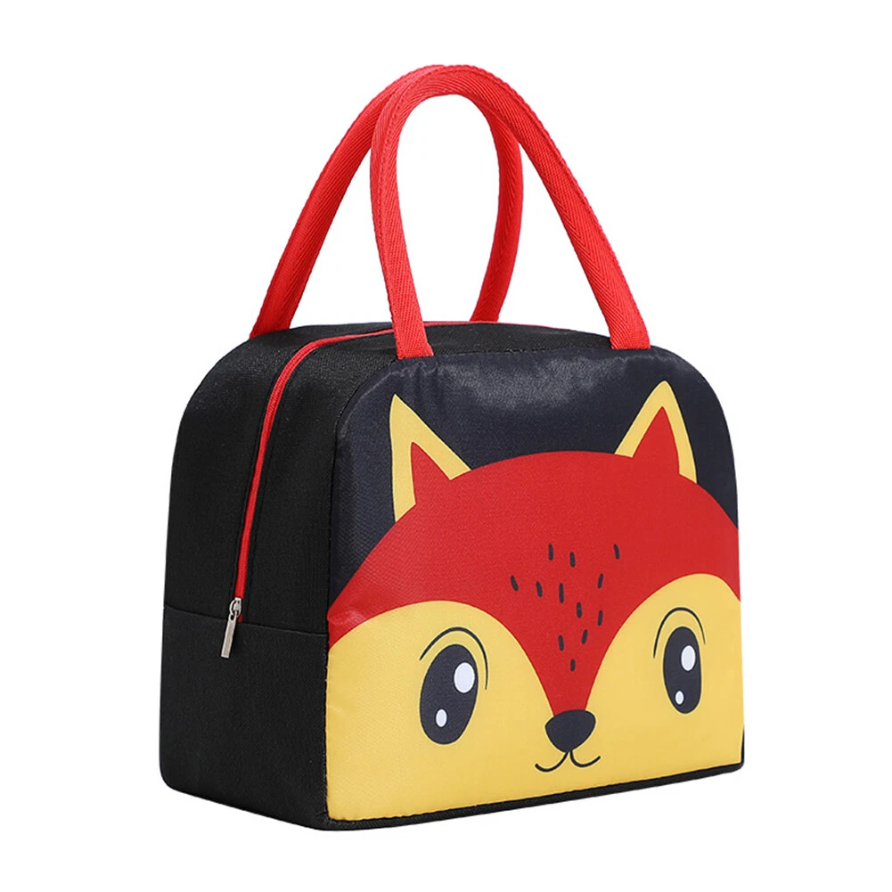 Cartoon Animal Lunch Bag Thermal Insulated School Office Oxford Cloth Kids Adult