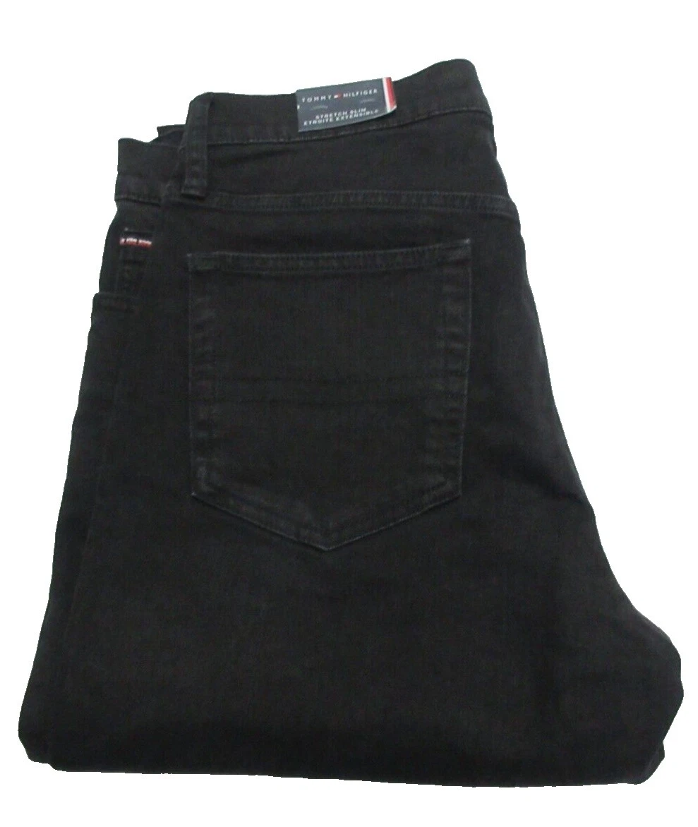 Tommy Hilfiger Black Regular Size Jeans for Men