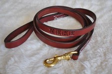 5' by 3/4" Quality Leather Dog Leash Lead Personalized FREE Amish Made