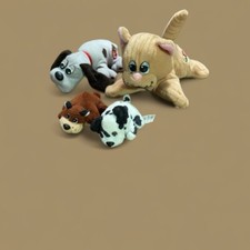 Tonka Pound Puppies/Kitties/posables Vintage, Stuffed Animal, Plush Toy Lot Of 4