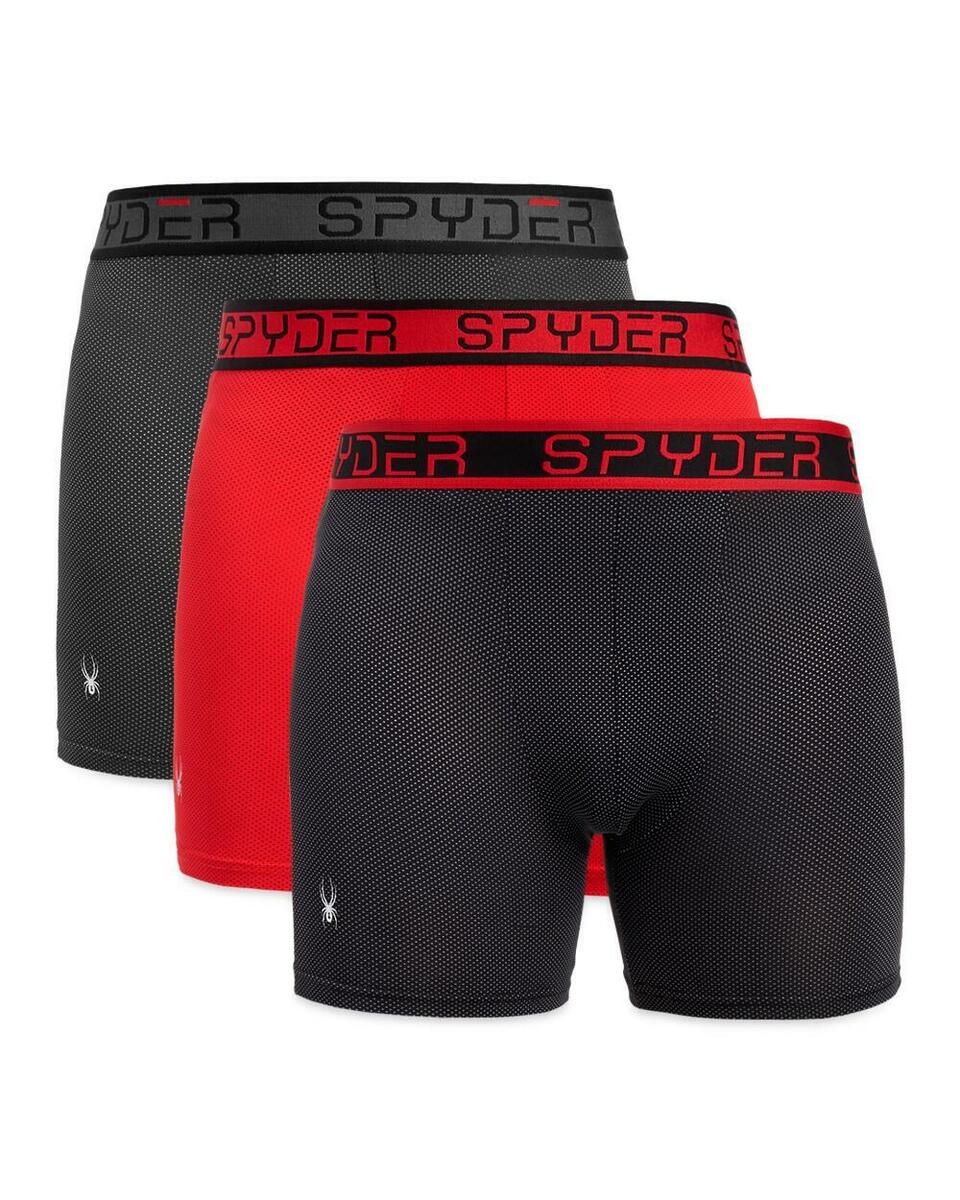 Spyder Performance Mesh Men's Boxer Briefs Sports 3-Pack --SZ&CL:  VARIETY--NEW
