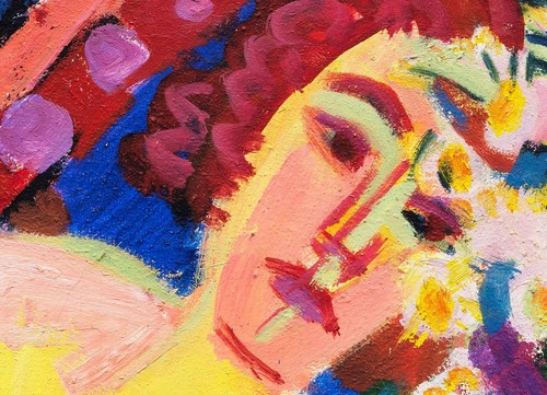 Ernst Ludwig Kirchner - Nacktes Mädchen auf Diwan, 1924, 90,5 x 120 cm - Bild 2 von 2
