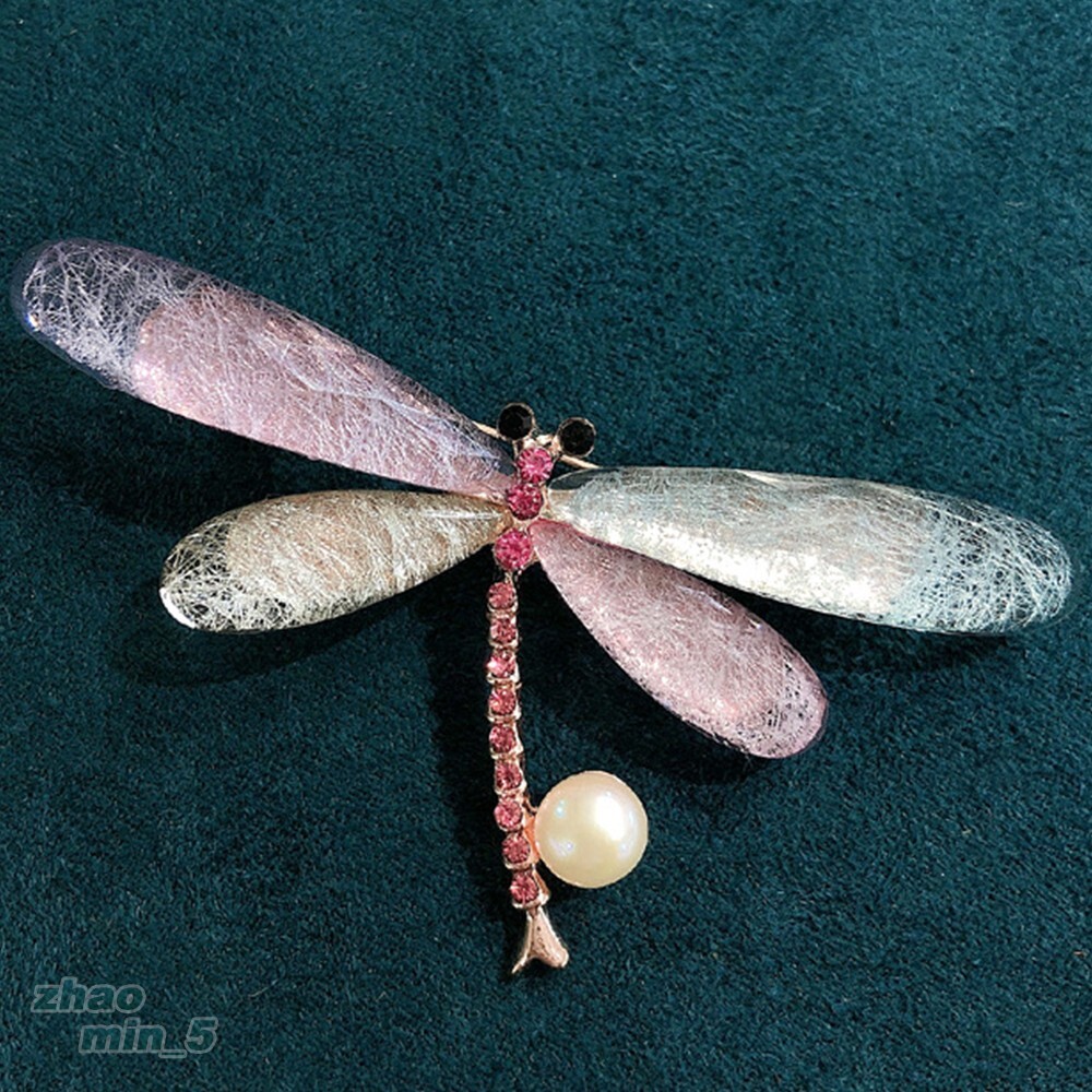 Crystal Vintage Dragonfly Brooches Enamel Brooch Pin Wedding Party
