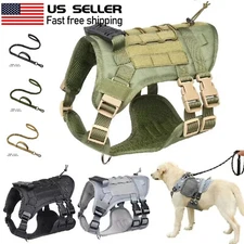 No-pull Tactical Dog Harness Adjustable Large Military Training Dog Vest Handle
