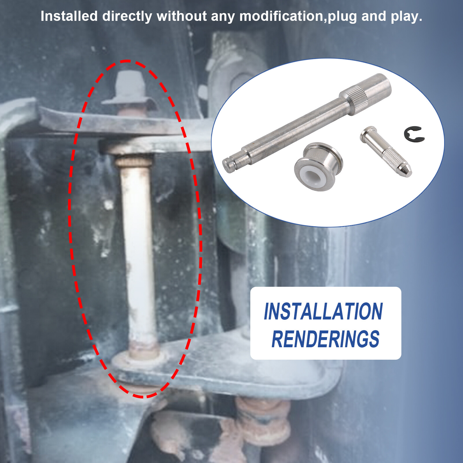 Stainless Door Hinge Roller Pin Repair Kit Fits S10 Blazer Jimmy Sonoma