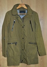 Marc New York Women's Khaki Green Hooded Rain Coat - Size Small
