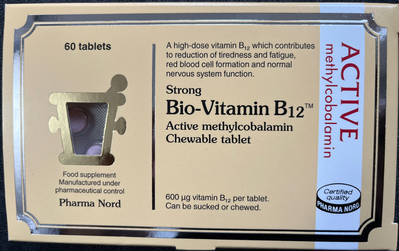 Pharma Nord Bio-Vitamin B12 Chewable Tablets (60)  BBE 05/2028 - Image 3