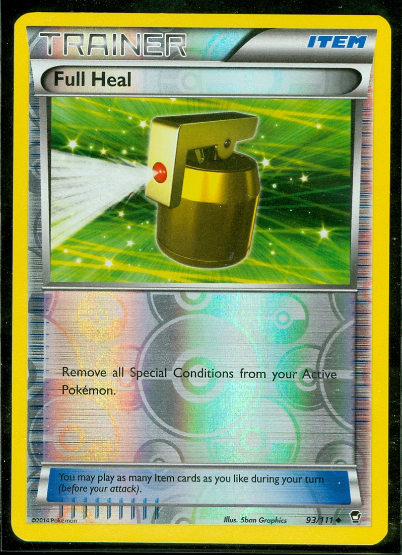 Pokemon FULL HEAL 93/111 - XY Furious Fists Rev Holo MINT!