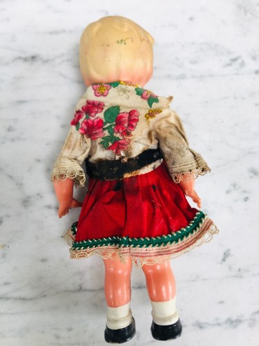Dolly IN Celluloid Years 50 Charger IN Spring Old Celluloid Doll - Picture 2 of 4