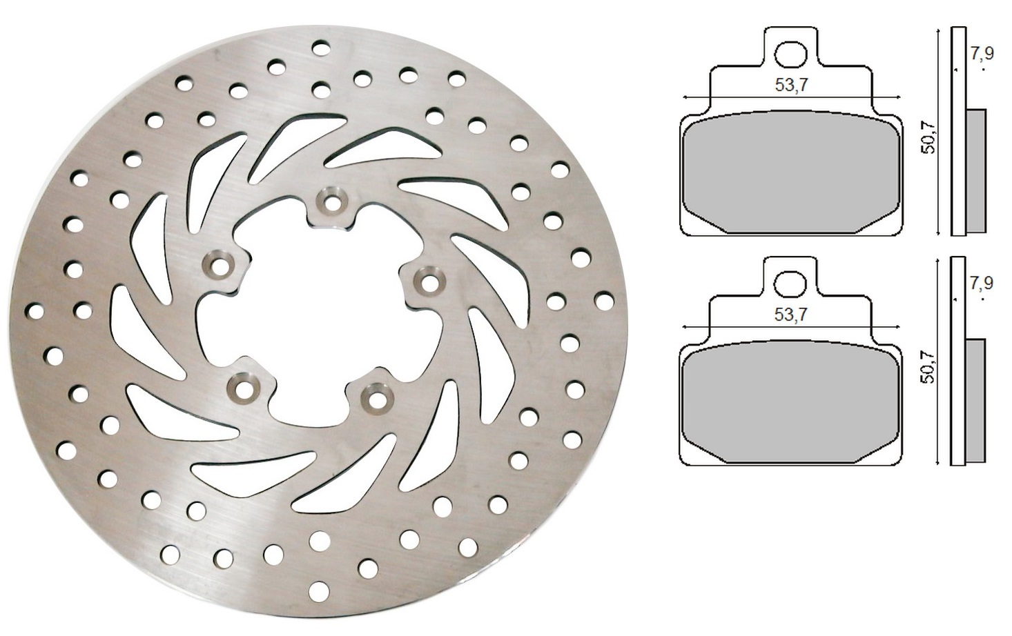 Disque de frein avant premium en acier forgé pour Scarabeo 100