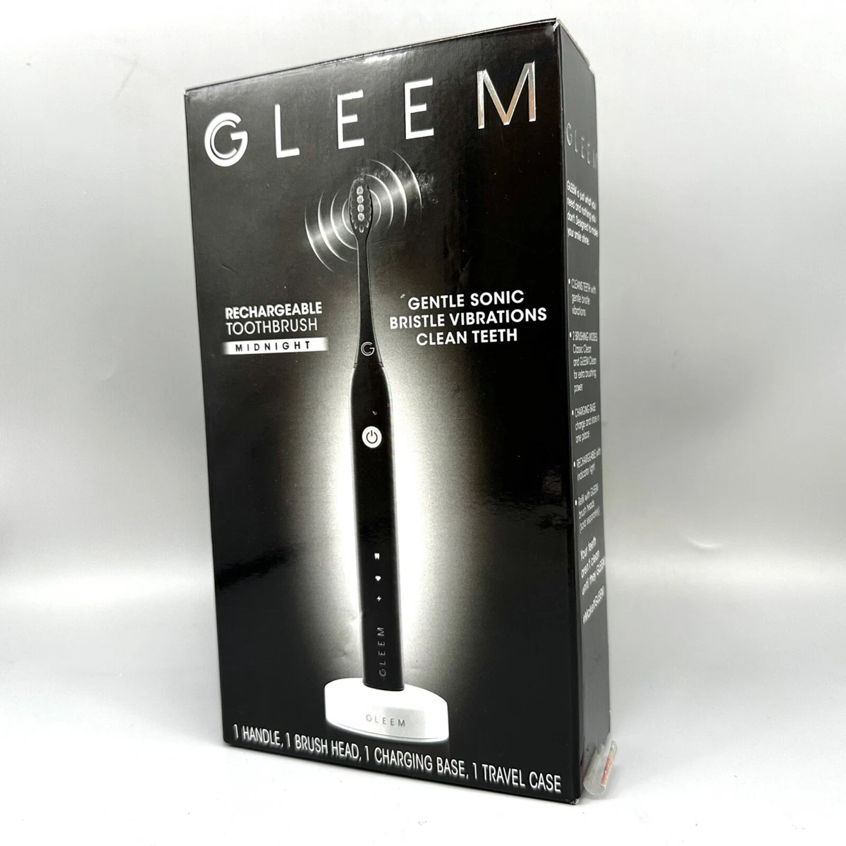 Gleem Battery Toothbrush, Full Head, Soft, Black, Count,, 53 OFF