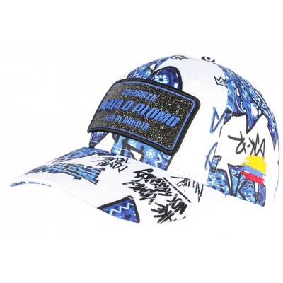 Casquette Streetwear 'Plata O Plomo' Blanche Et Noire - Taille Unique, Style Colombia Baseball