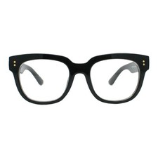 Clear Lens Glasses Black Square Frame Unisex Fashion Blue Light Filter UV 400