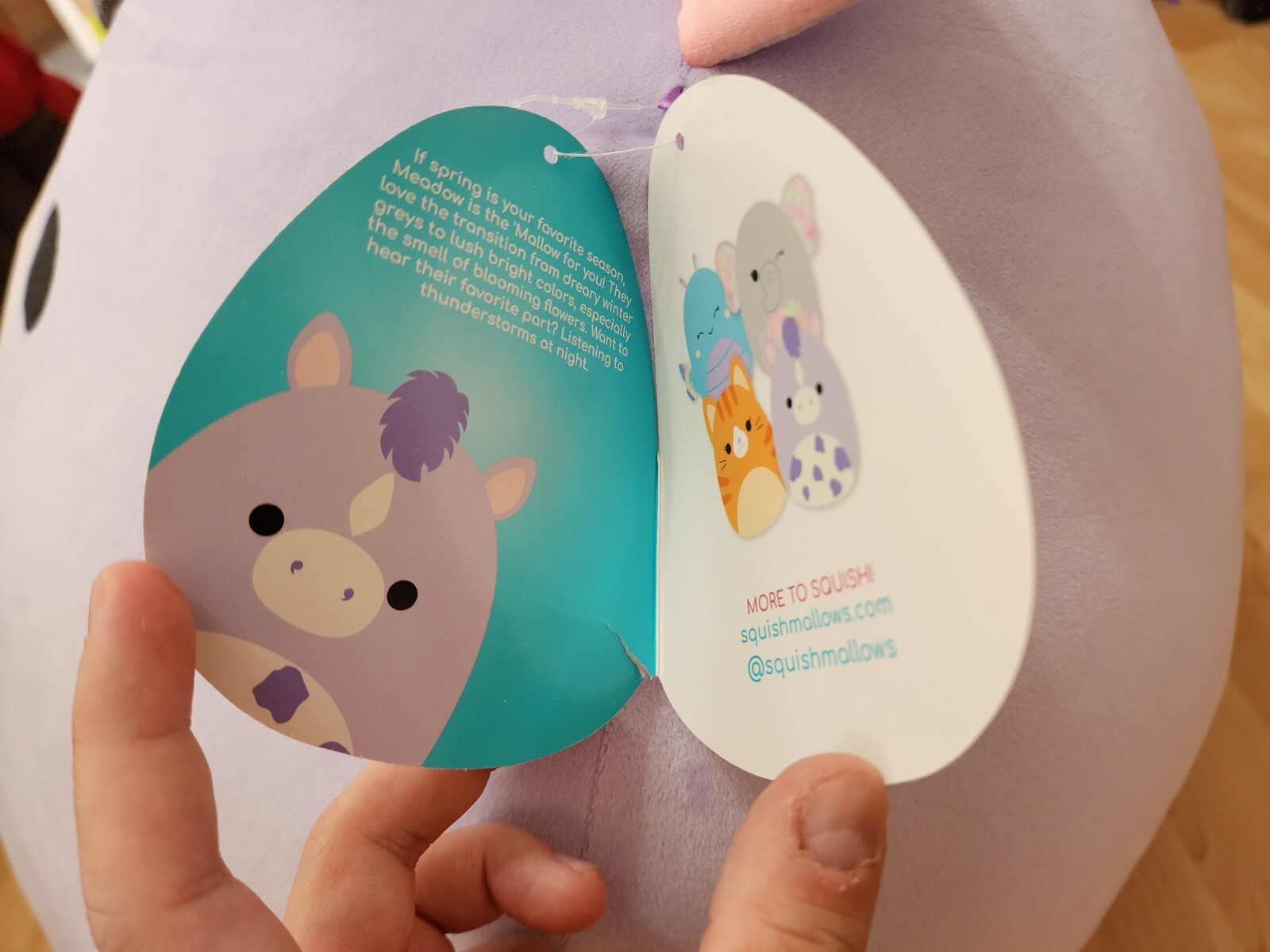 Squishmallows Meadow the Horse 24” Plush, JUMBO Purple Horse