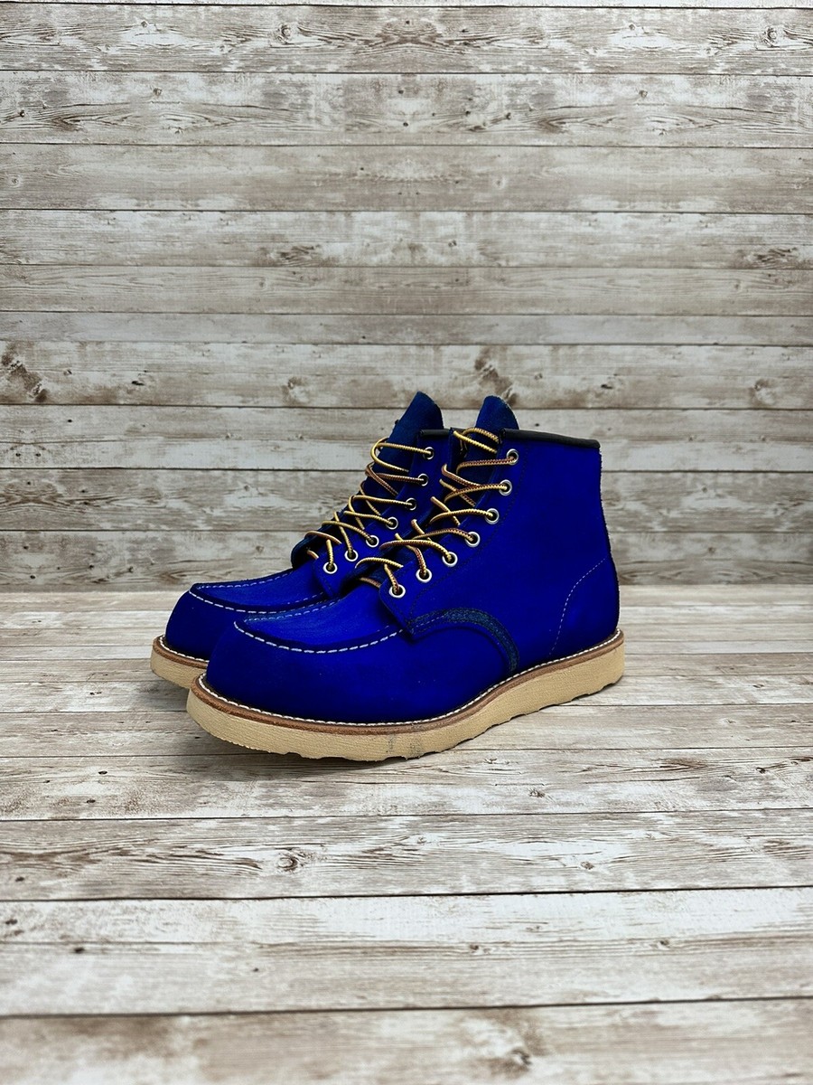 Red Wing Heritage Moc Toe 9 E, 8173 Custom Blue Suede New | eBay