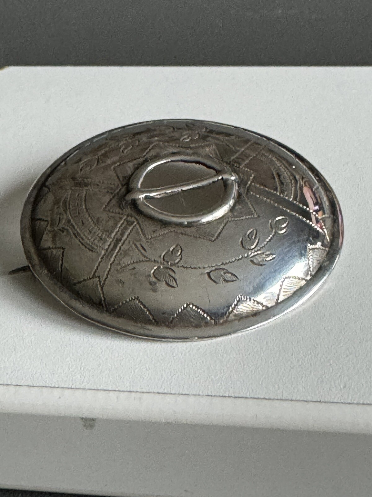 1925 Finland Solid Silver Circular Brooch Traditi… - image 14