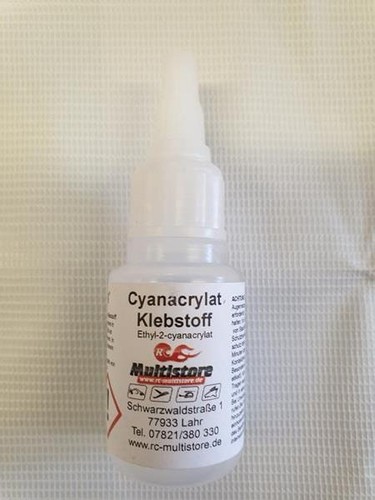 Colle Cyanoacrylate RC Multistore 20g – Liquide, Prise Rapide – Pour Modélisme, RC, Bricolage