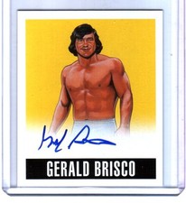 Gerald Brisco GB YELLOW 2014 Leaf Originals Wrestling On Card Autograph SN 21/99