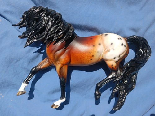 Breyer Custom Andalusian Esprit Dappled Bay Appaloosa Horse Statue OOAK - Bild 8 von 8
