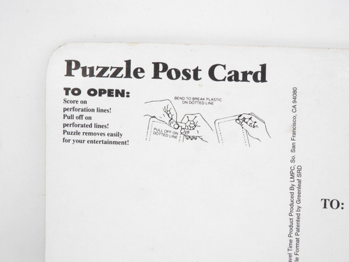 Looney Tunes Puzzle Postcard • Bugs Bunny Yosemite Sam Skiing 4x6" Vintage 1995 - Picture 4 of 8