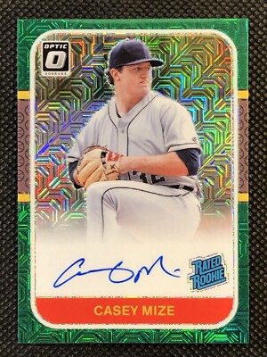 2021 Donruss Optic Retro '87 Rated Rookies Signatures Green Mojo Casey Mize 1/99