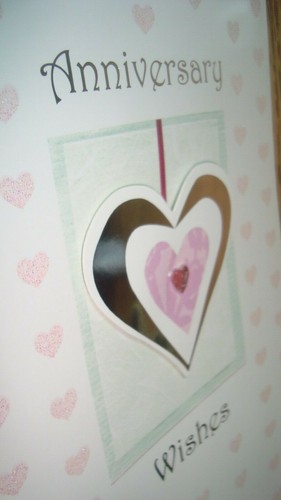 WEDDING Greeting Card " Anniversary Wishes " + 1947 UK British Lucky SIXPENCE - Picture 5 of 8