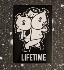 Lifetime 4 x 2" Waterproof Vinyl Sticker - Kid Dynamite Avail Farside Samiam Emo