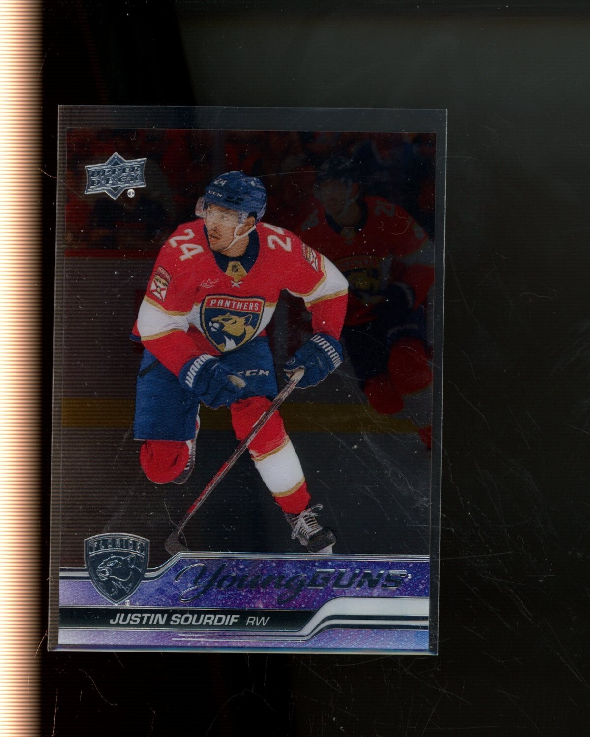 2023-24 Upper Deck Series 2 Clear Cut Justin Sourdif Young Guns YG #471 RC