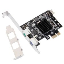 PCI Express 2 Ports PS2 PS/2 for PC Keyboard Mouse Adapter Expansion Card