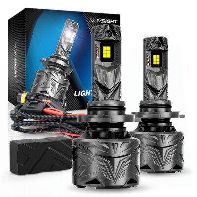 NOVSIGHT 9006 LED Headlight Super Bright Bulbs Kit White 50000LM Hi/Low Beam HB4
