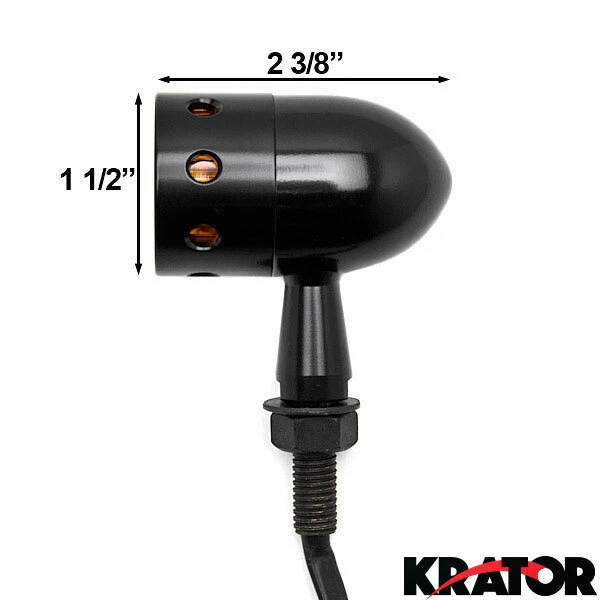 Luces de señal de giro negras 2 piezas para Yamaha Road Star Warrior Midnight XV Foto 4 de 4