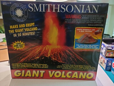 Smithsonian Giant Volcano- Build & Erupt your own Volcano-Age 8+ (Sealed) 90's