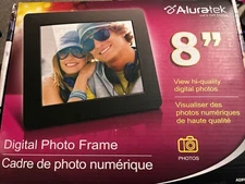 Aluratek ADPF08SF 8 inch LCD Digital Photo Frame - Black